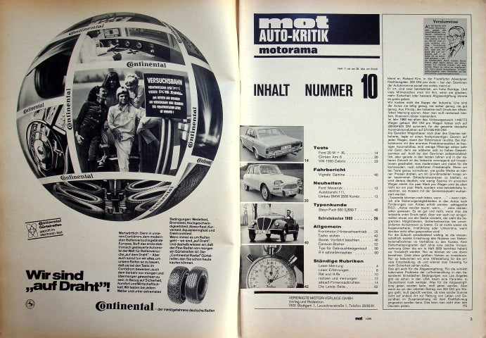 Inhaltsverzeichnis MOT 10/1969