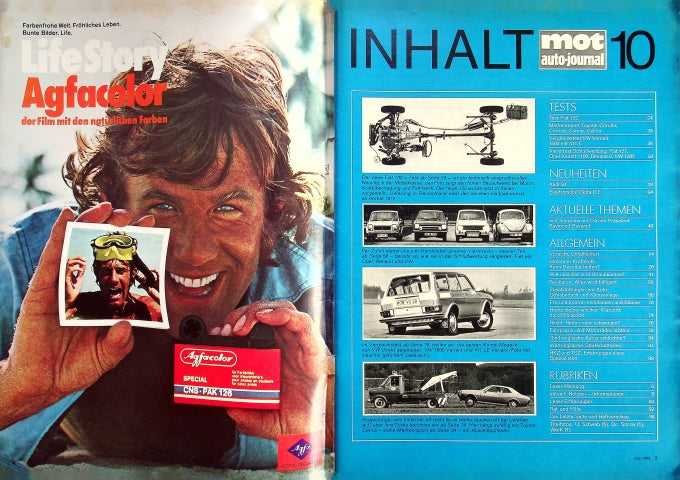 Inhaltsverzeichnis MOT 10/1972