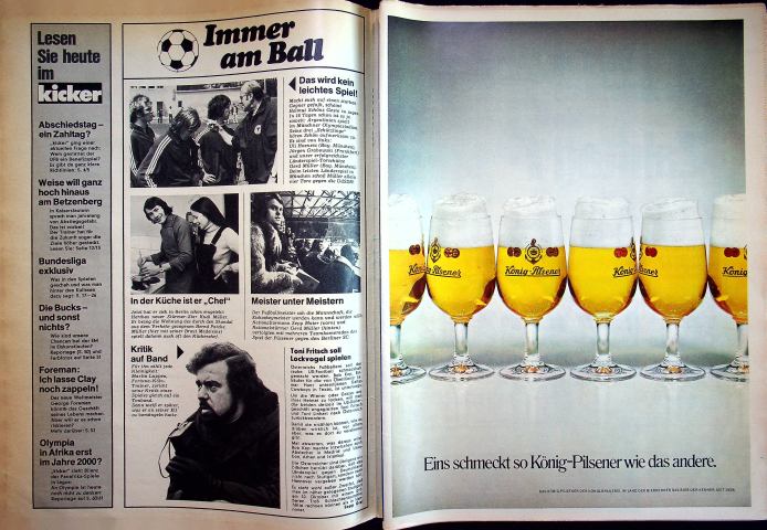 Inhaltsverzeichnis Kicker 10/1973