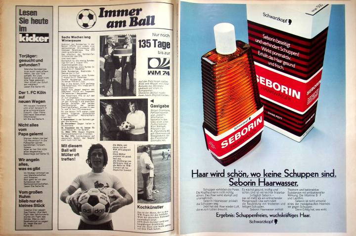 Inhaltsverzeichnis Kicker 10/1974