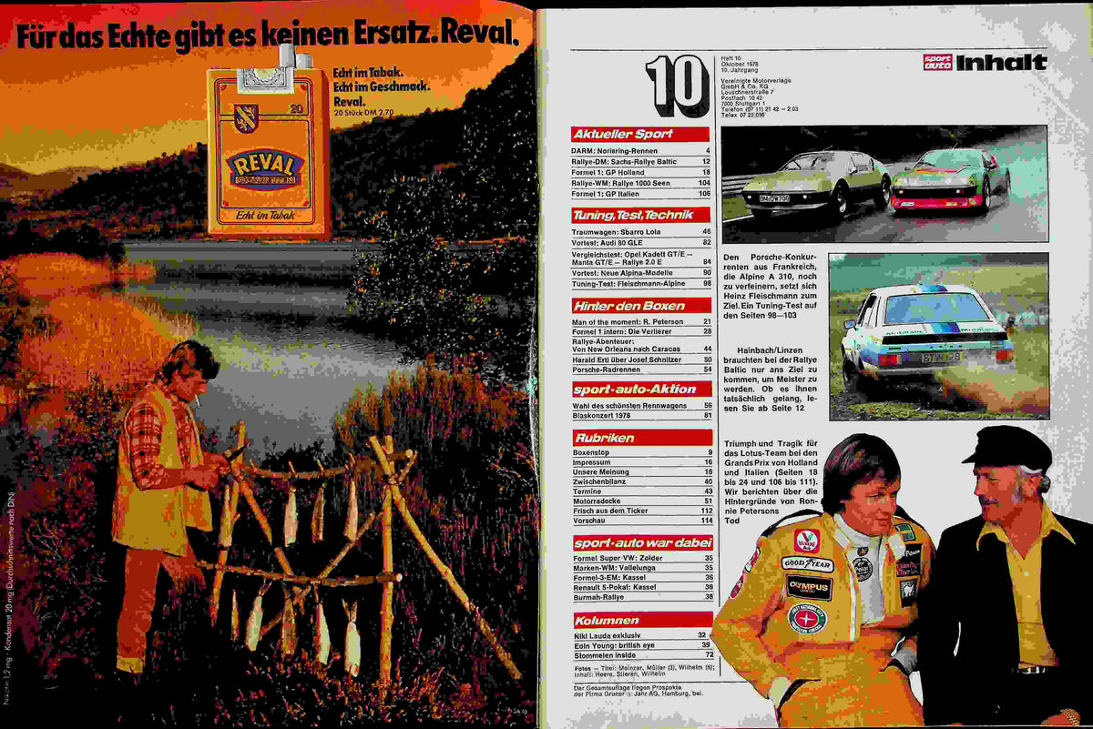 Inhaltsverzeichnis Sport Auto 10/1978