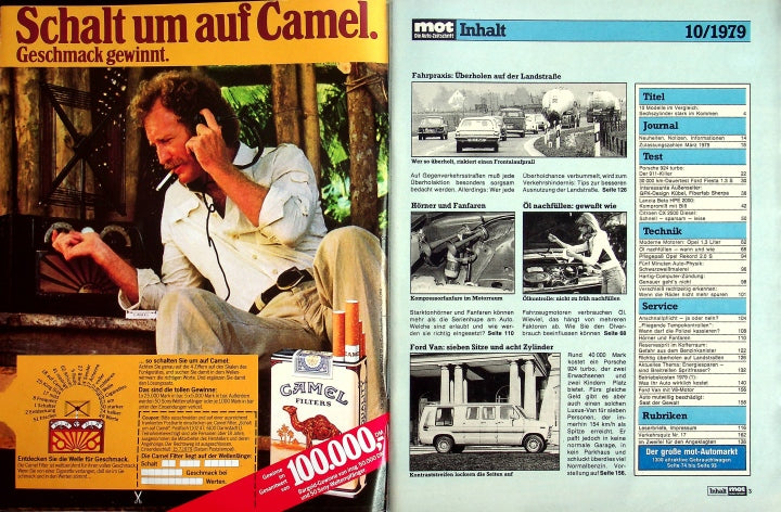 Inhaltsverzeichnis MOT 10/1979