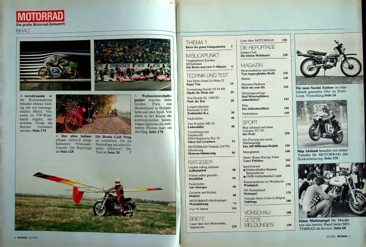 Inhaltsverzeichnis Motorrad 10/1979