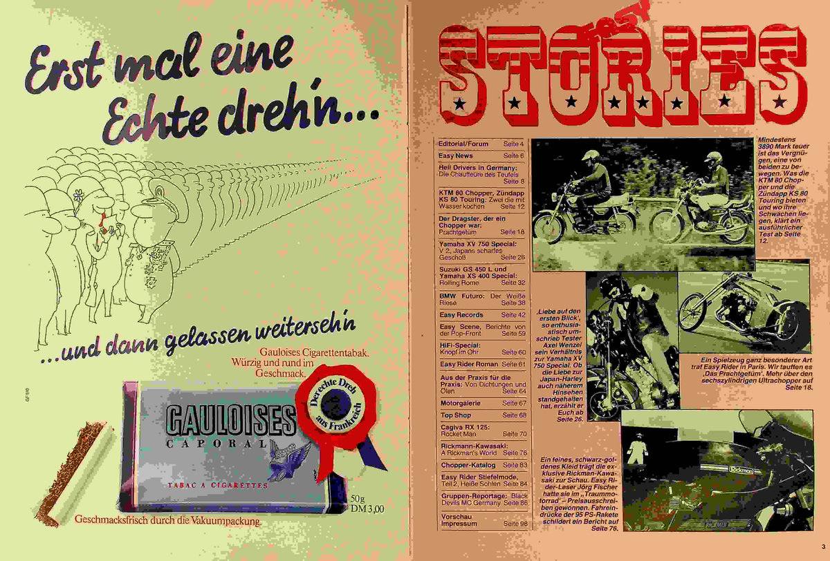 Inhaltsverzeichnis Easy Rider 10/1981