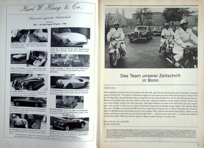 Inhaltsverzeichnis Oldtimer Markt 10/1981