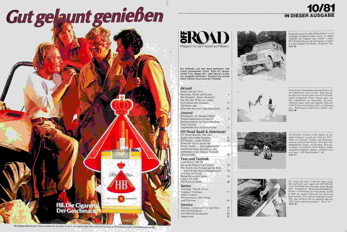 Inhaltsverzeichnis Offroad 10/1981