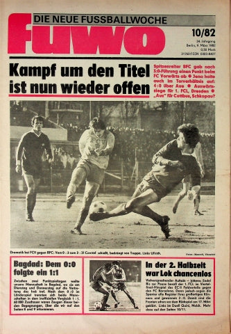Fuwo Fussballwoche 10/1982