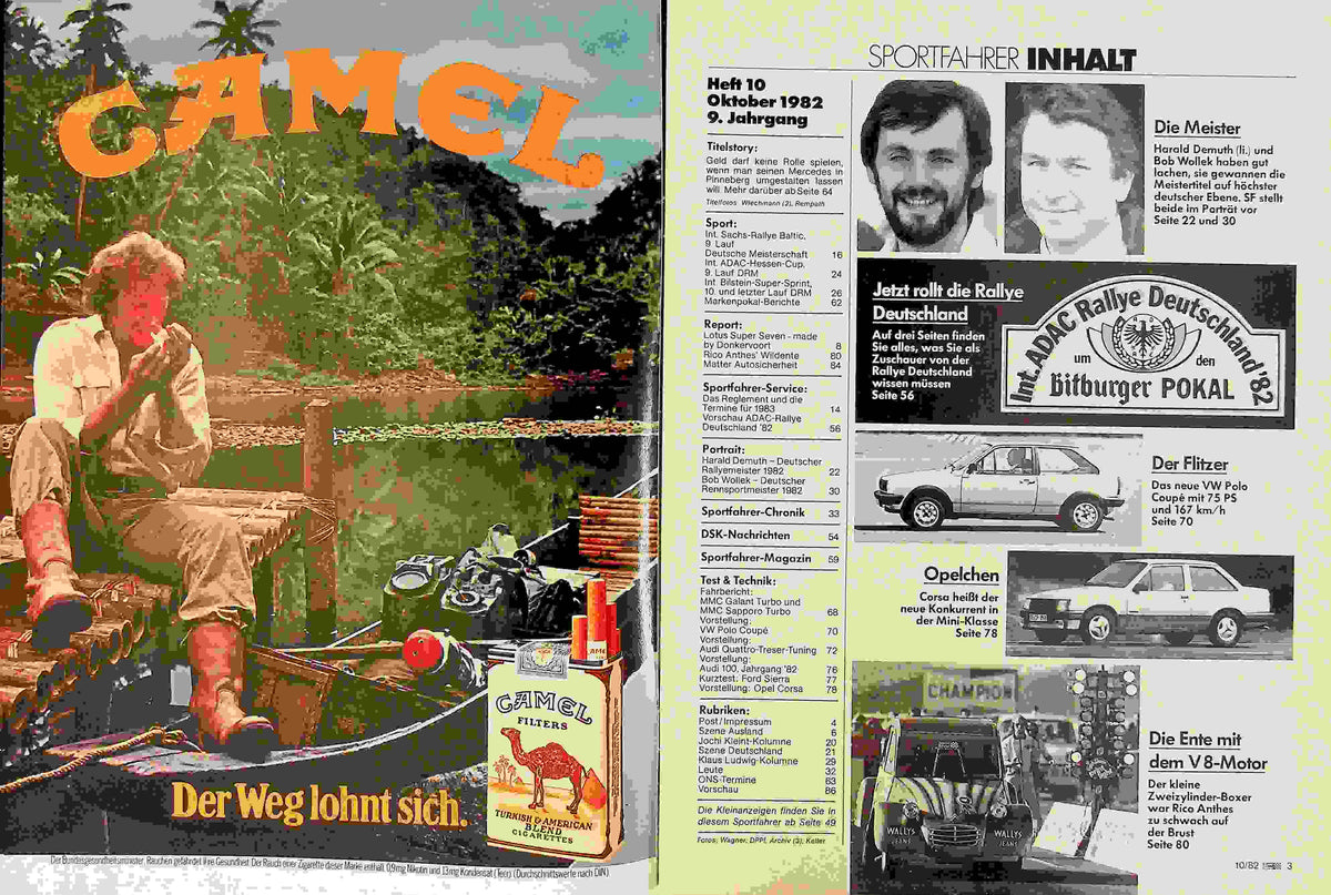 Inhaltsverzeichnis Sport Fahrer 10/1982