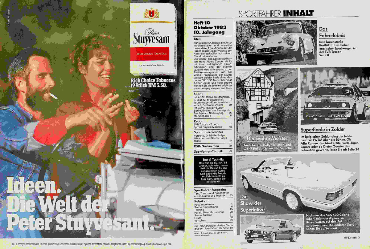 Inhaltsverzeichnis Sport Fahrer 10/1983