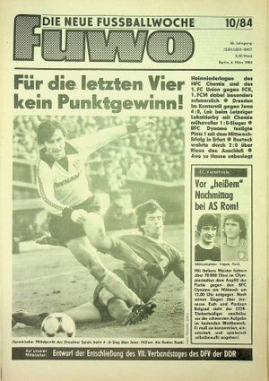 Fuwo Fussballwoche 10/1984