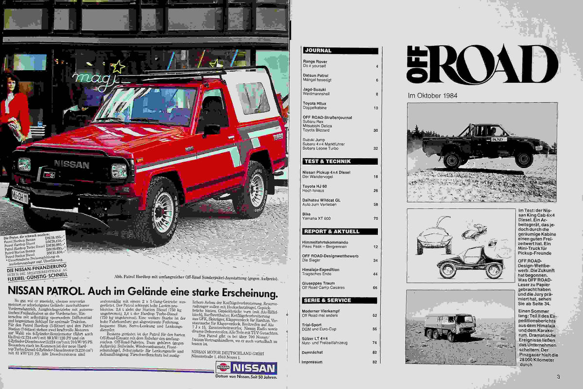 Inhaltsverzeichnis Offroad 10/1984