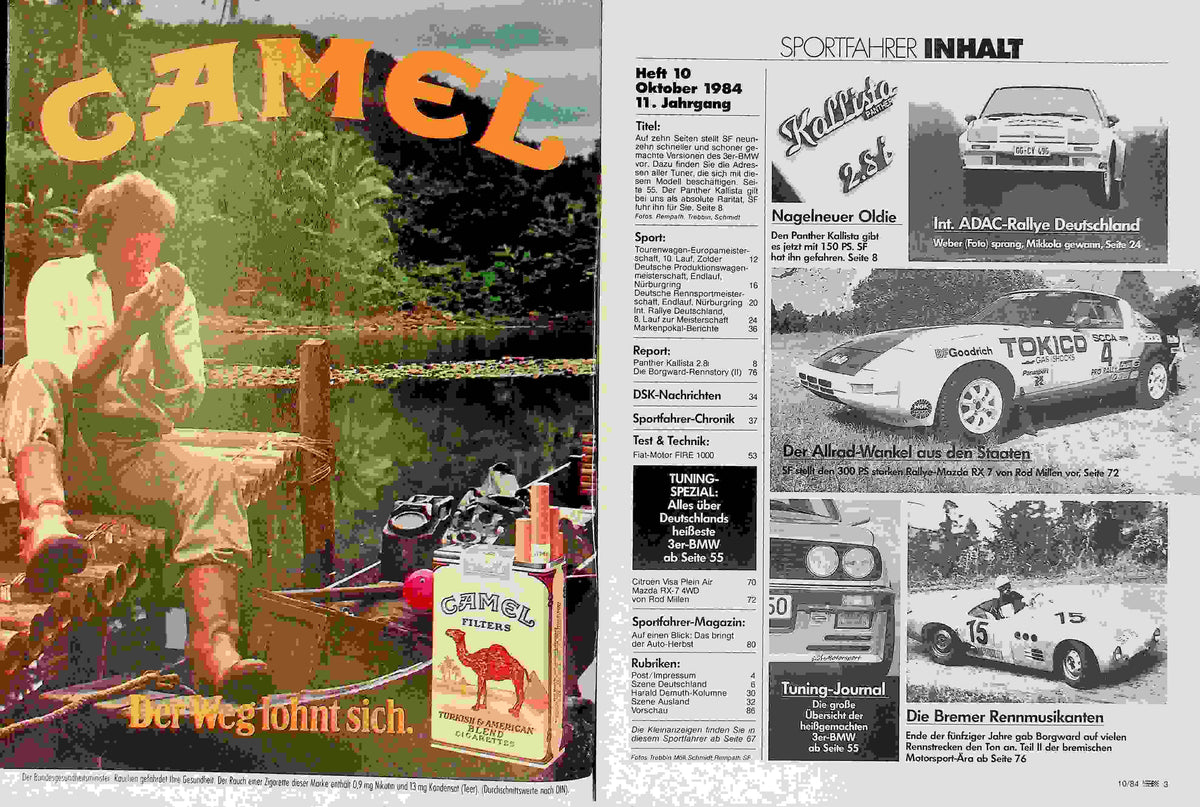 Inhaltsverzeichnis Sport Fahrer 10/1984