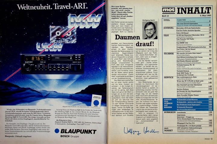 Inhaltsverzeichnis MOT 10/1985