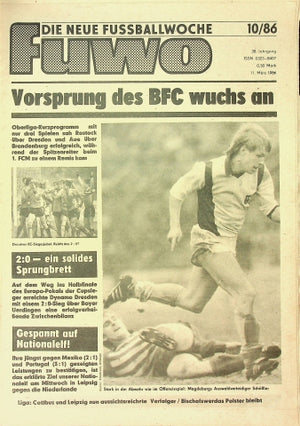 Fuwo Fussballwoche 10/1986