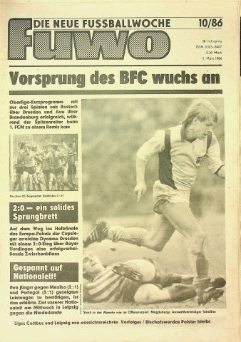 Fuwo Fussballwoche 10/1986