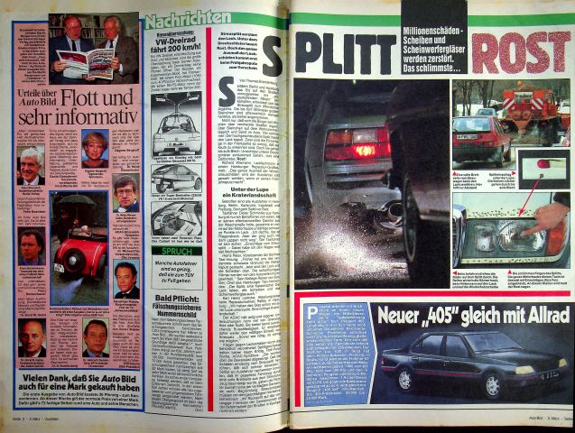 Inhaltsverzeichnis Auto Bild 10/1986