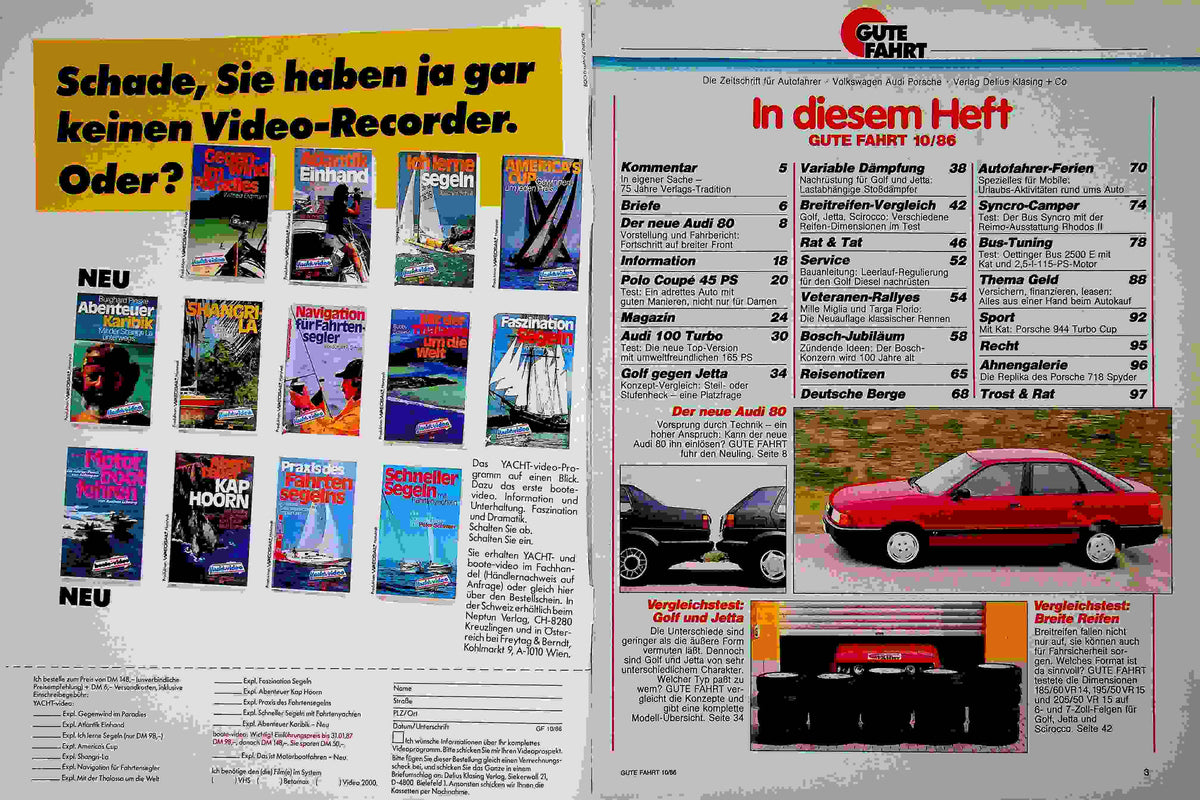 Inhaltsverzeichnis Gute Fahrt 10/1986