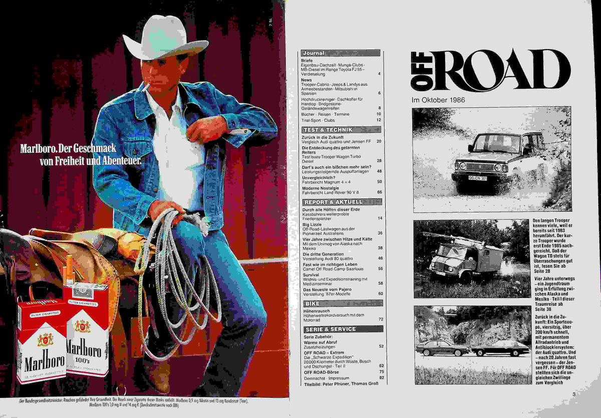 Inhaltsverzeichnis Offroad 10/1986