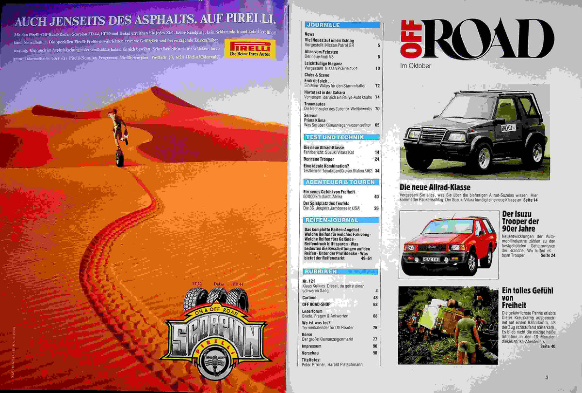 Inhaltsverzeichnis Offroad 10/1988
