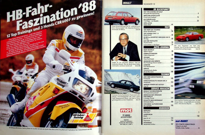 Inhaltsverzeichnis MOT 10/1988