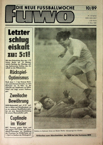 Fuwo Fussballwoche 10/1989
