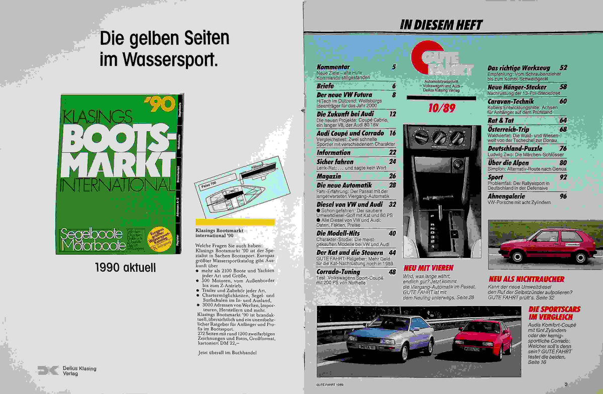 Inhaltsverzeichnis Gute Fahrt 10/1989