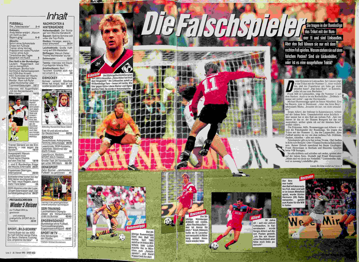 Inhaltsverzeichnis Sport Bild 10/1990
