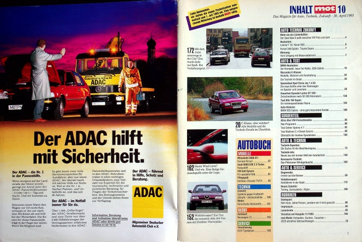 Inhaltsverzeichnis MOT 10/1993