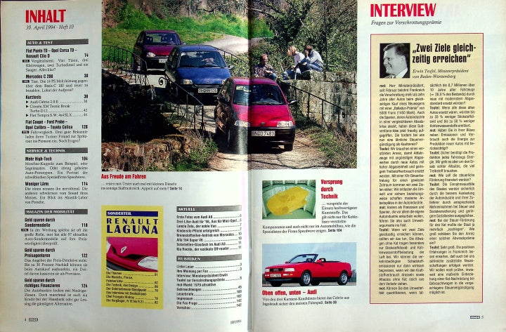 Inhaltsverzeichnis MOT 10/1994