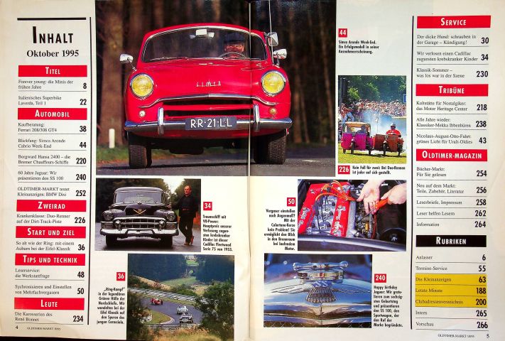 Inhaltsverzeichnis Oldtimer Markt 10/1995