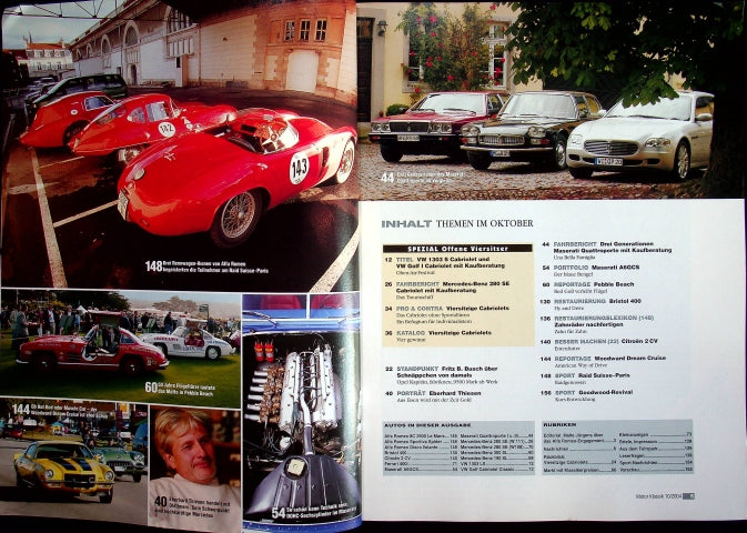 Inhaltsverzeichnis Motor Klassik 10/2004