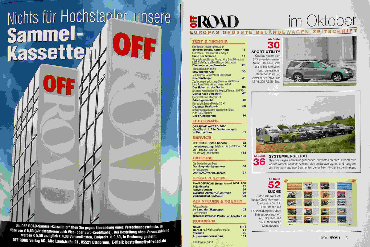 Inhaltsverzeichnis Offroad 10/2004