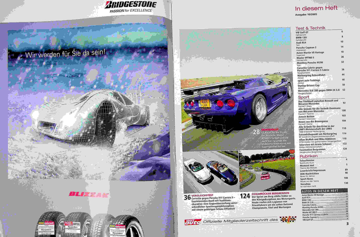 Inhaltsverzeichnis Sport Auto 10/2005