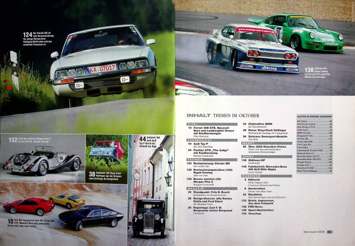 Inhaltsverzeichnis Motor Klassik 10/2005