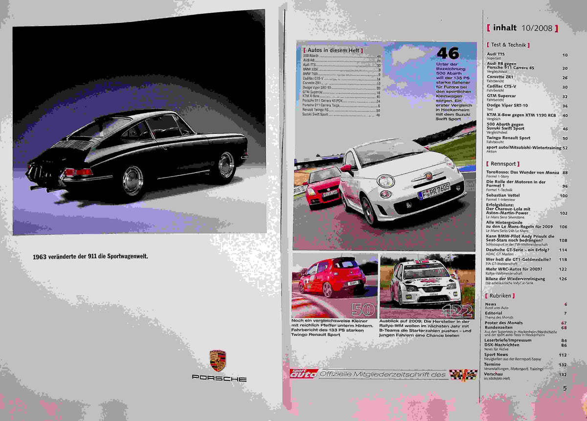 Inhaltsverzeichnis Sport Auto 10/2008