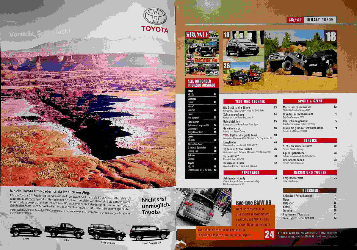 Inhaltsverzeichnis Offroad 10/2009