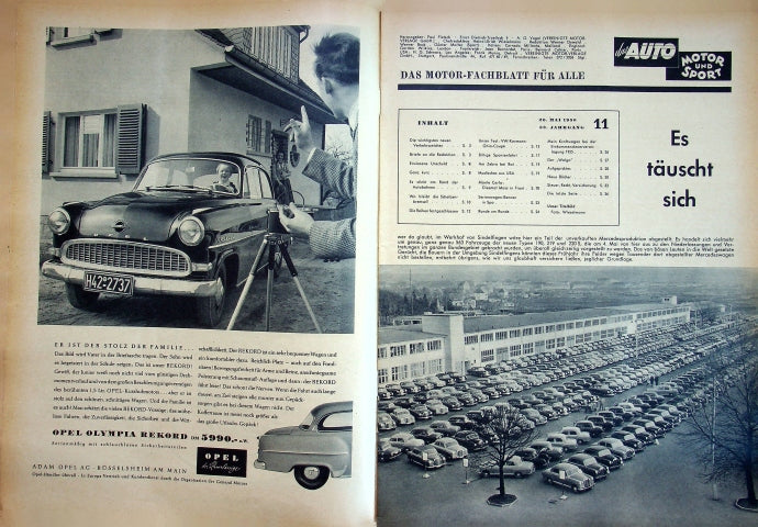 Inhaltsverzeichnis Auto Motor und Sport 11/1956