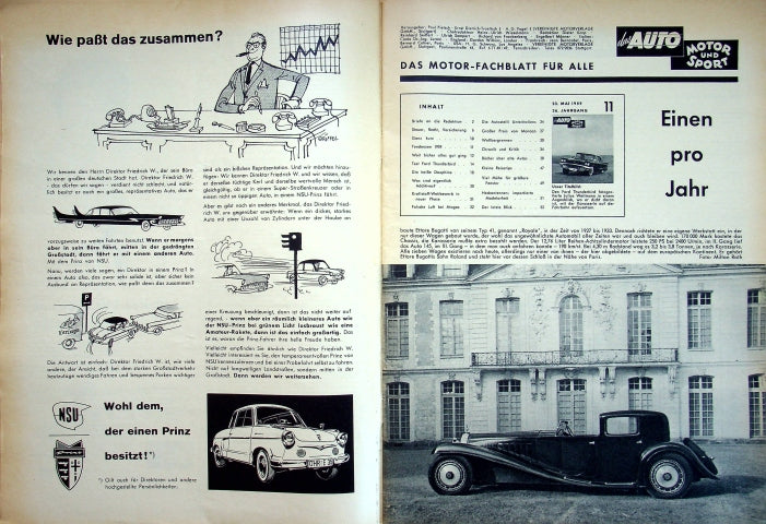 Inhaltsverzeichnis Auto Motor und Sport 11/1959