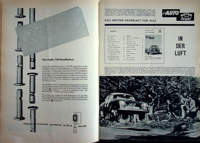 Inhaltsverzeichnis Auto Motor und Sport 11/1961