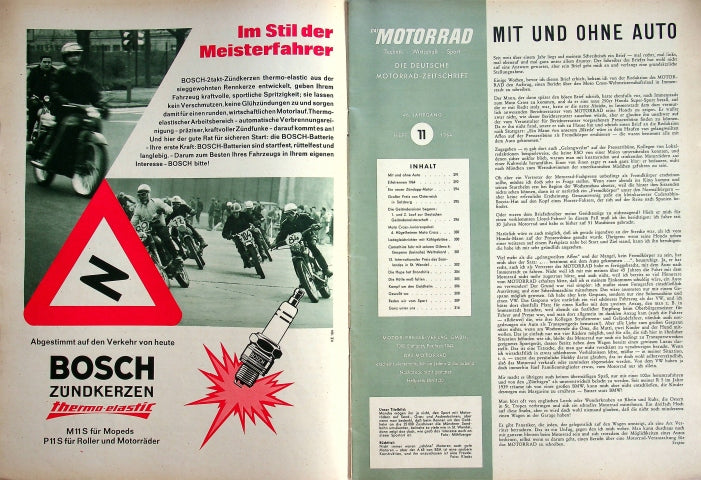 Inhaltsverzeichnis Motorrad 11/1964