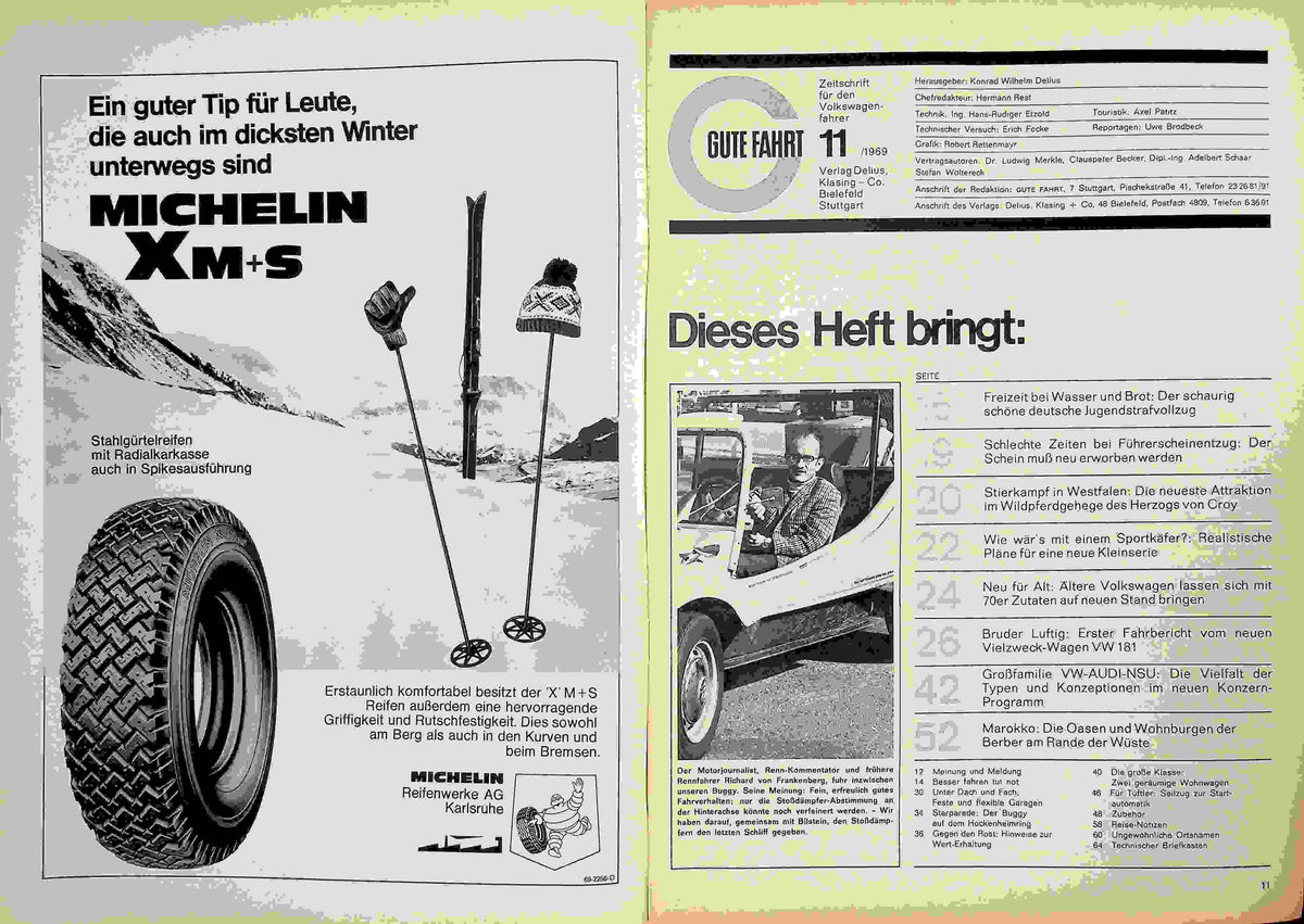 Inhaltsverzeichnis Gute Fahrt 11/1969