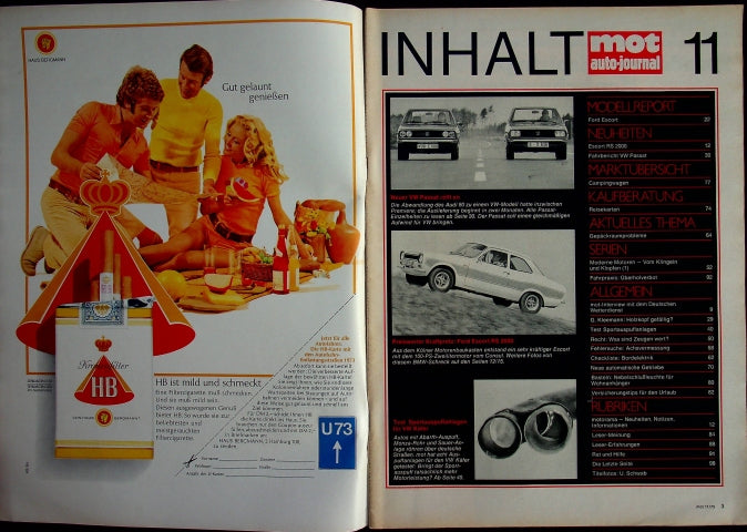 Inhaltsverzeichnis MOT 11/1973