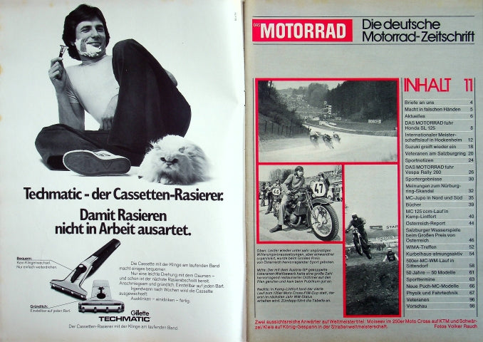 Inhaltsverzeichnis Motorrad 11/1974