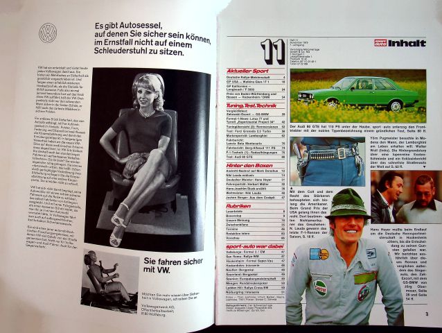 Inhaltsverzeichnis Sport Auto 11/1975