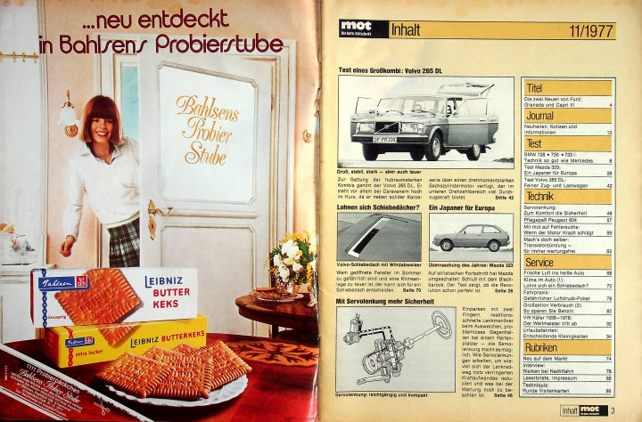 Inhaltsverzeichnis MOT 11/1977