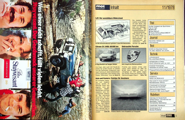 Inhaltsverzeichnis MOT 11/1978