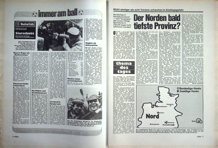 Inhaltsverzeichnis Kicker 11/1980