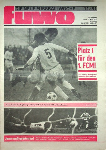Fuwo Fussballwoche 11/1981