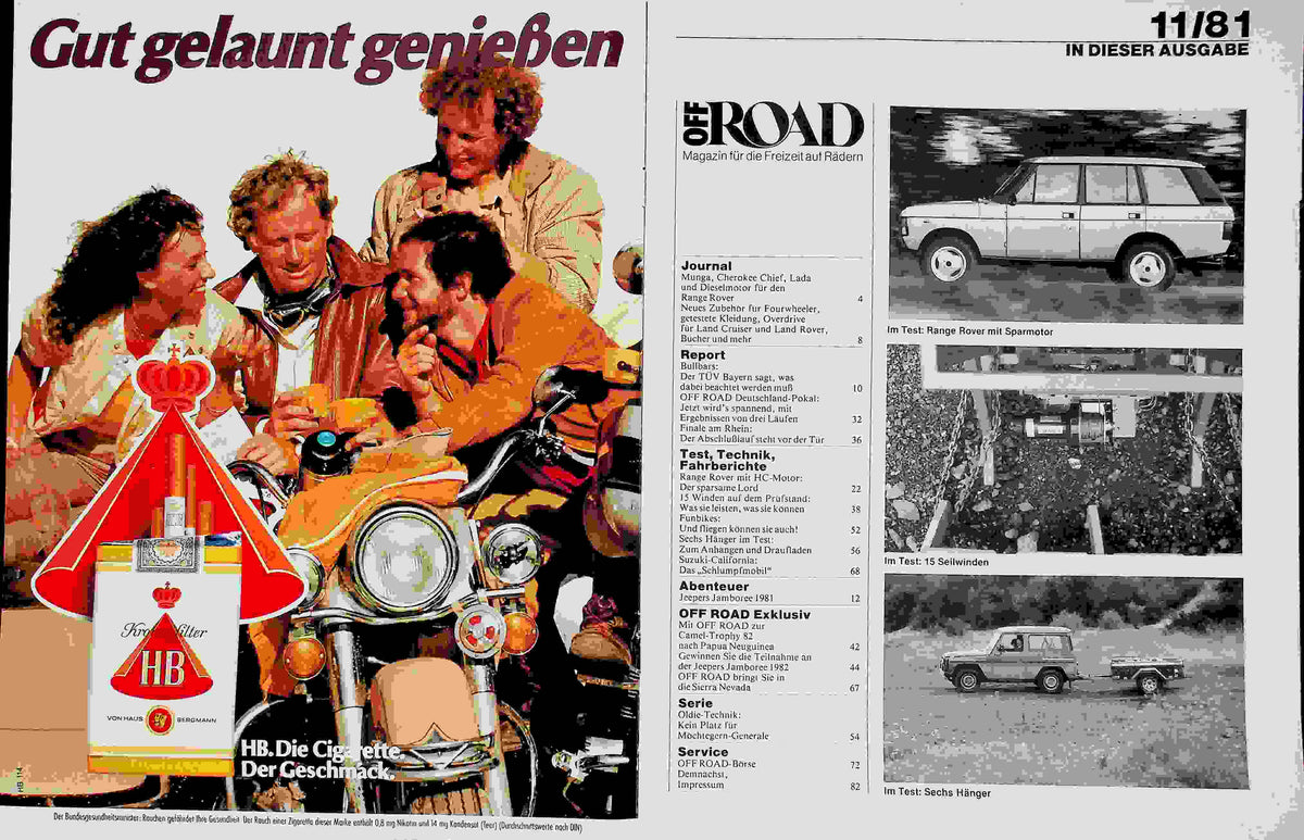 Inhaltsverzeichnis Offroad 11/1981