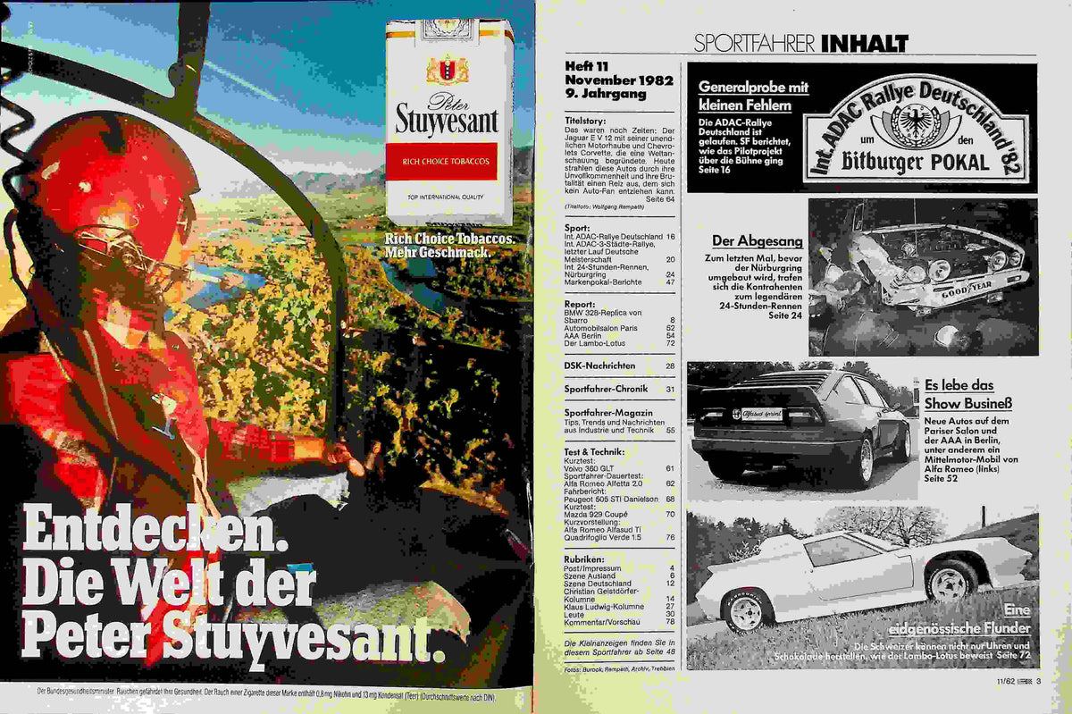 Inhaltsverzeichnis Sport Fahrer 11/1982